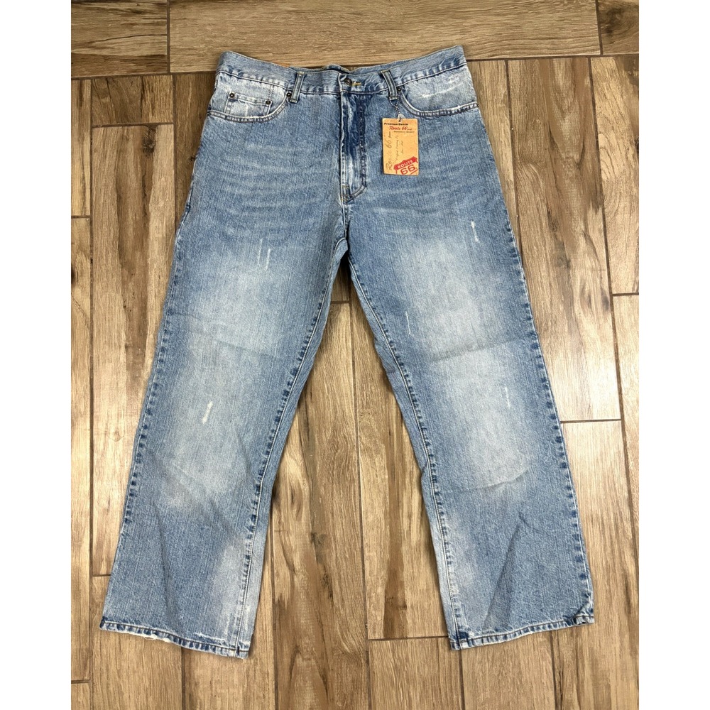 Route 66‎ Jeans 36x30 Relaxed Straight Light Wash Denim Men Vintage